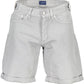 Gray Cotton Men Bermuda Pant