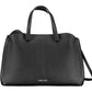Black Polyurethane Women Handbag