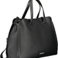 Black Polyurethane Women Handbag