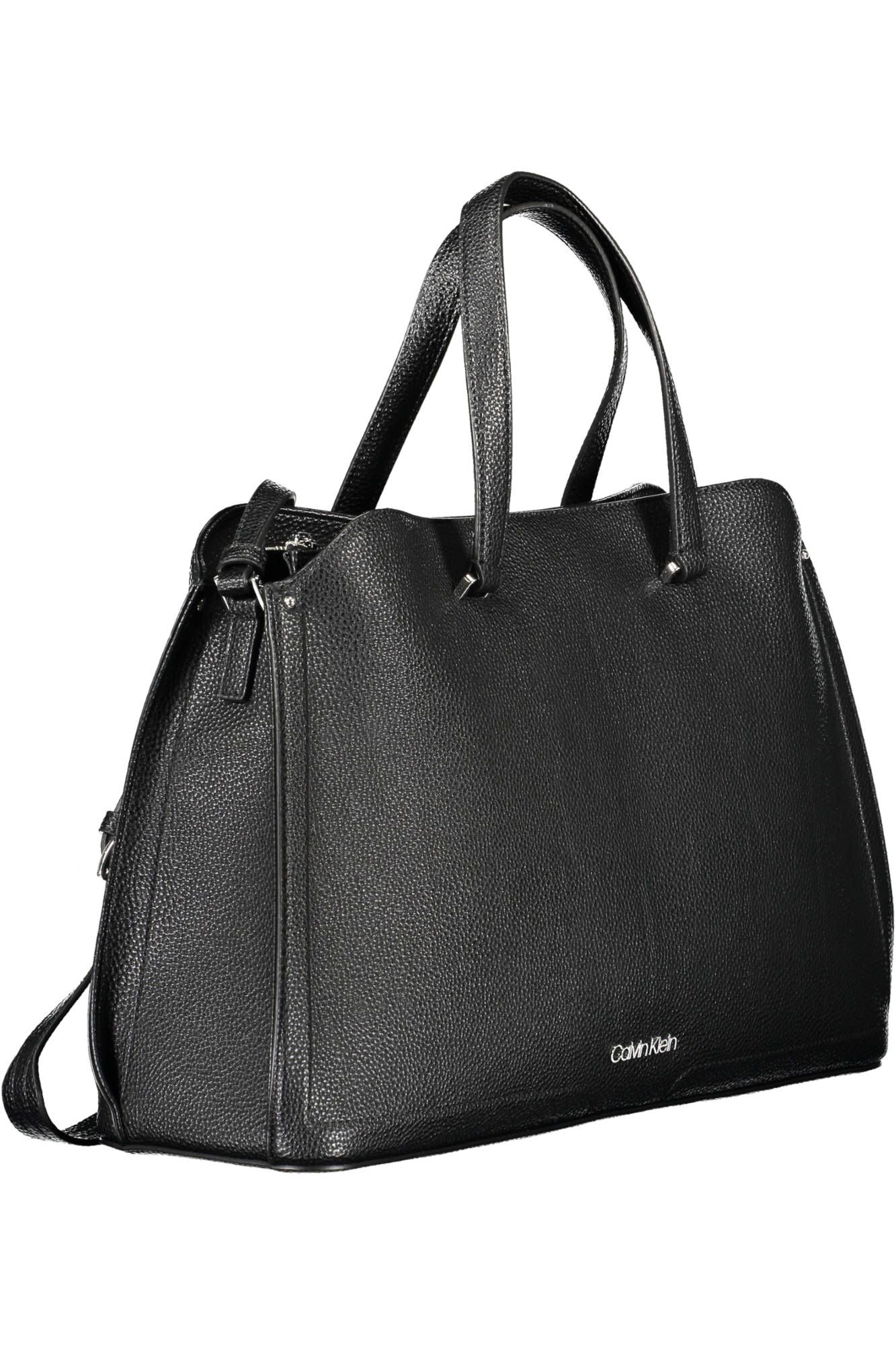 Black Polyurethane Women Handbag