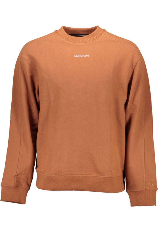 Brown Cotton Men Sweater