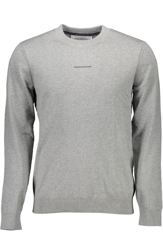 Gray Cotton Men Sweater