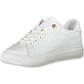 White Polyester Women Sneaker