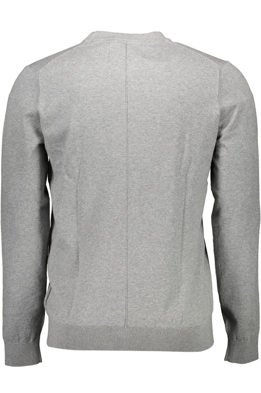 Gray Cotton Men Sweater