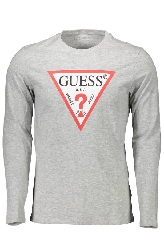 Gray Cotton Men T-Shirt