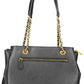 Black Polyurethane Women Handbag