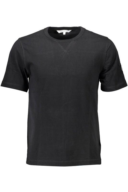 Black Cotton Men T-Shirt