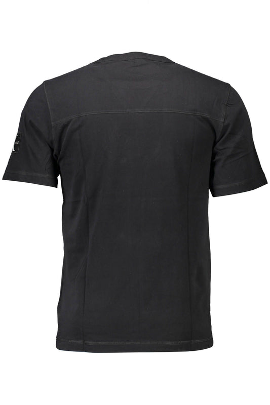 Black Cotton Men T-Shirt