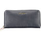 "Blue Leather Women Wallet with Multiple Compartments"