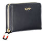 "Blue Leather Women Wallet with Multiple Compartments"