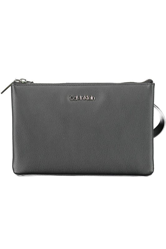 Black Polyester Women Handbag