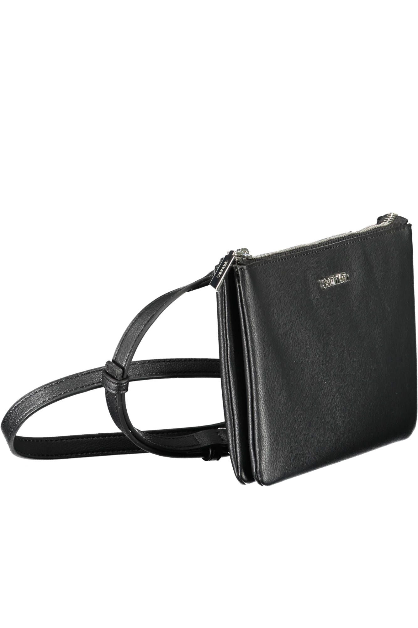 Black Polyester Women Handbag