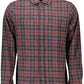 Brown Cotton Men Shirt
