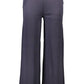Blue Cotton Women Trouser