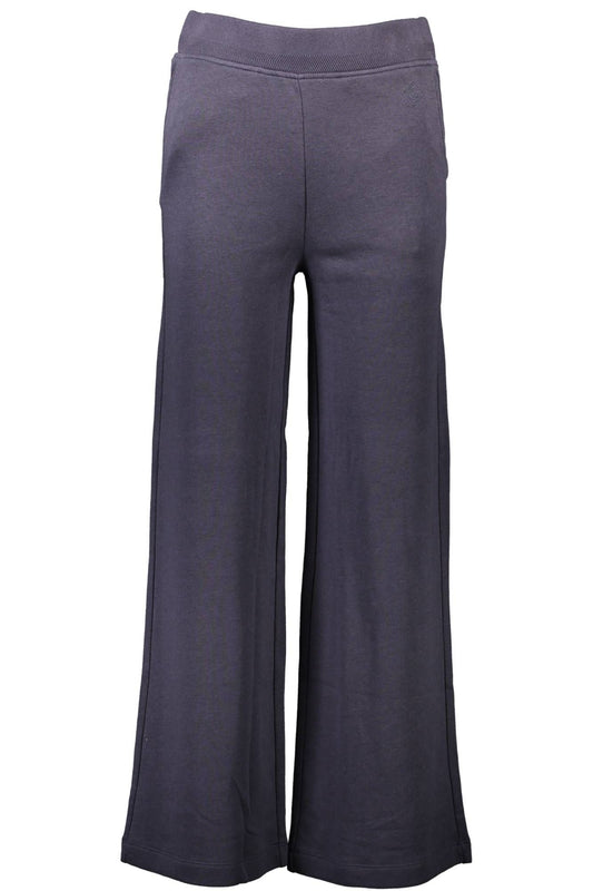 Blue Cotton Women Trouser