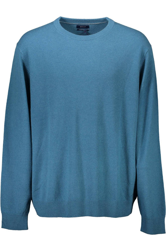 Blue Wool Men Sweater