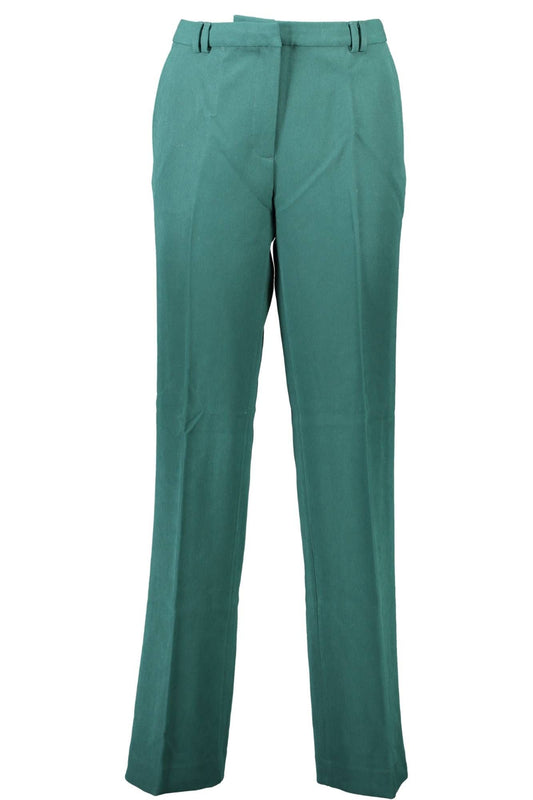 Green Polyester Women Pant