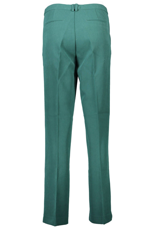Green Polyester Women Pant