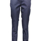 Blue Cotton Women Pant