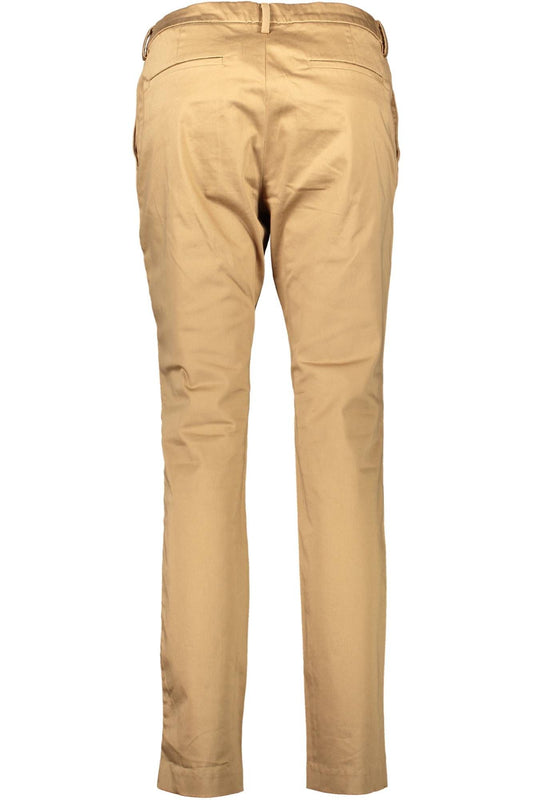 Brown Cotton Women Trouser