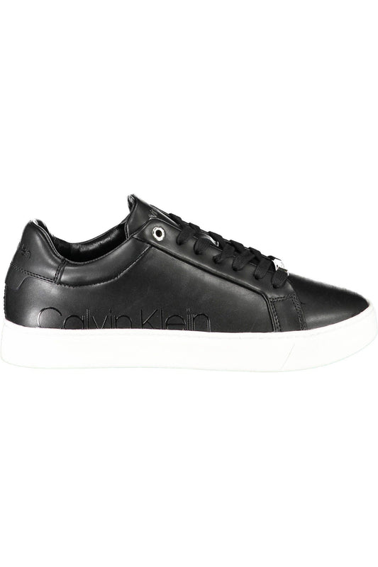 Black Polyester Women Sneaker