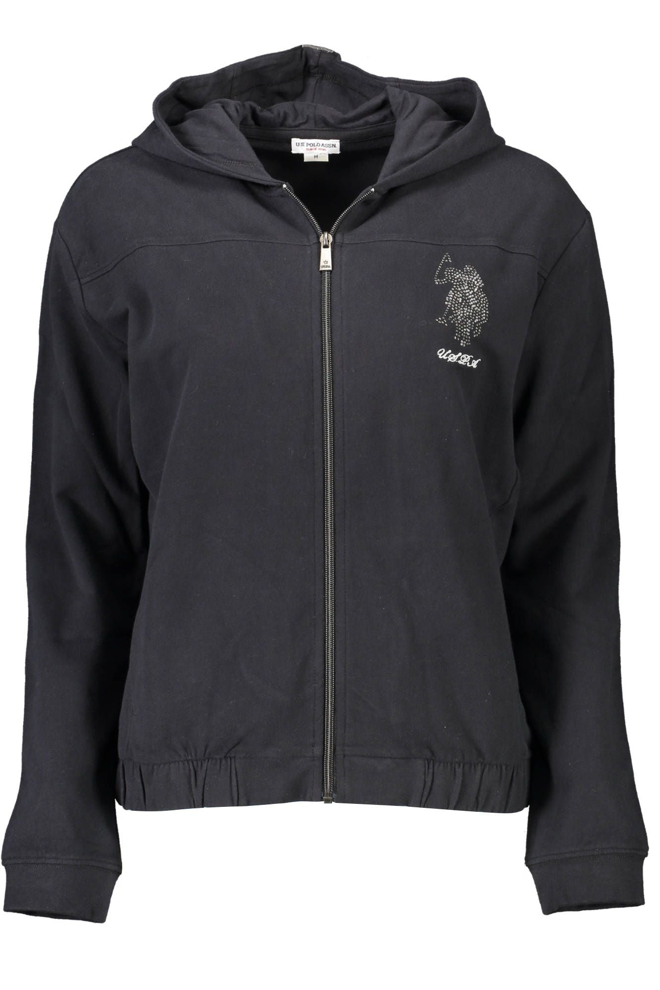 Black Cotton Women Hoodie