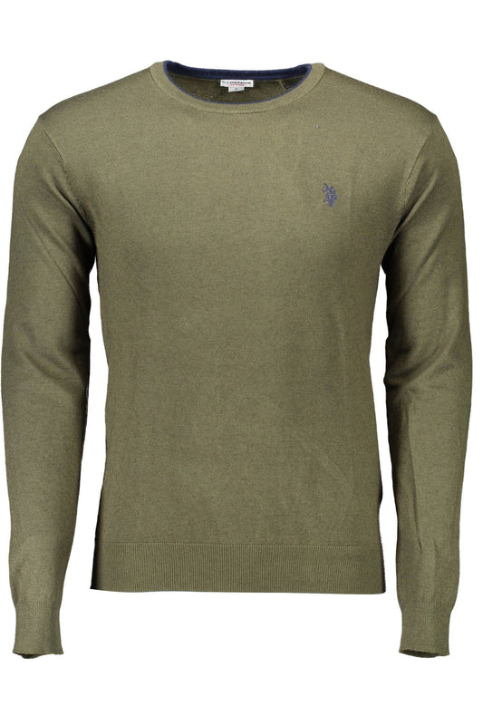Green Wool Men Sweater