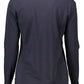 Blue Cotton Women Polo Shirt