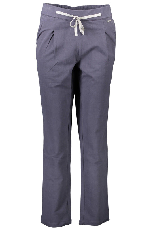 Blue Cotton Women Sports Pants