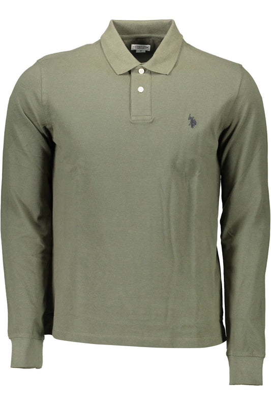 Green Cotton Mens Polo Shirt