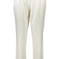 White Cotton Women Sports Pant