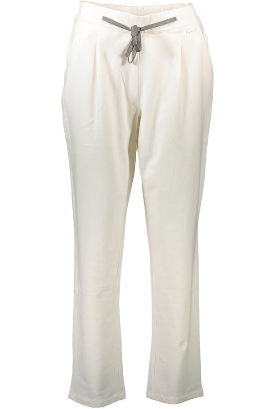 White Cotton Women Sports Pant