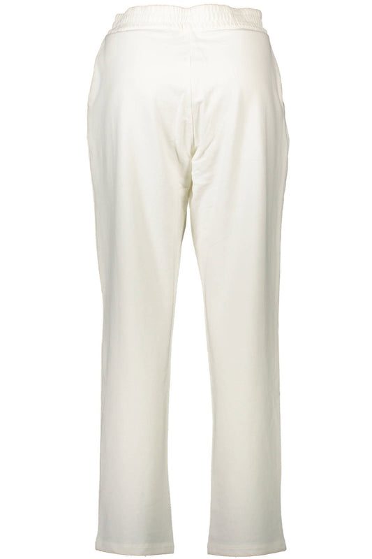White Cotton Women Sports Pant