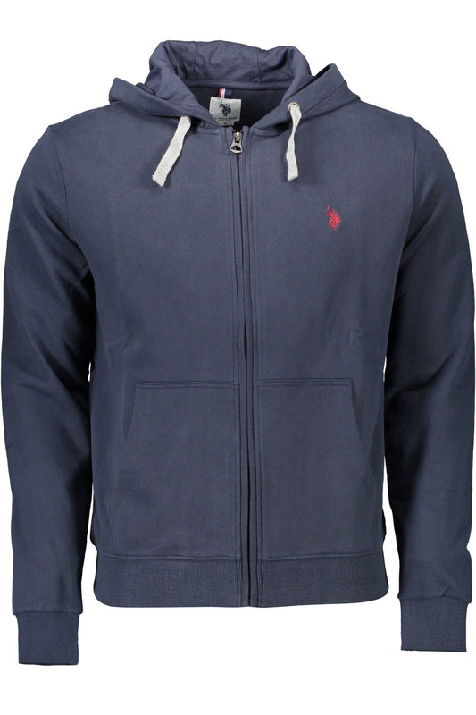 Blue Cotton Men Sweater