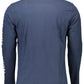 Blue Cotton Men T-Shirt