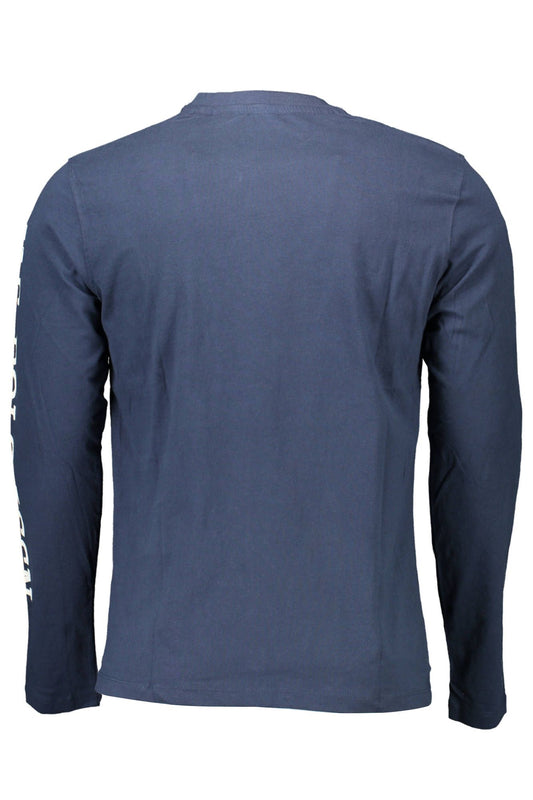 Blue Cotton Men T-Shirt