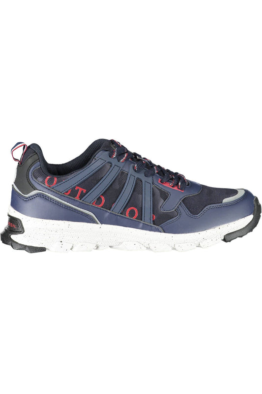 Blue Polyester Men Sneaker