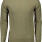Green Cotton Men Sweater