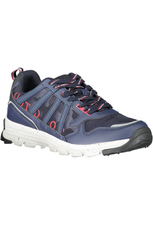Blue Polyester Men Sneaker