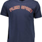 Blue Cotton Men T-Shirt