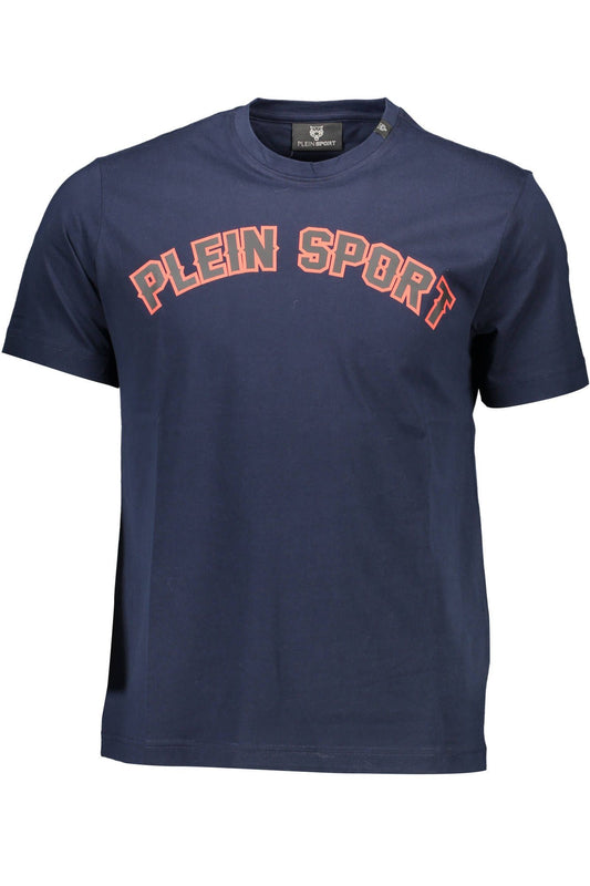 Blue Cotton Men T-Shirt
