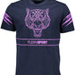 Blue Cotton Men T-Shirt