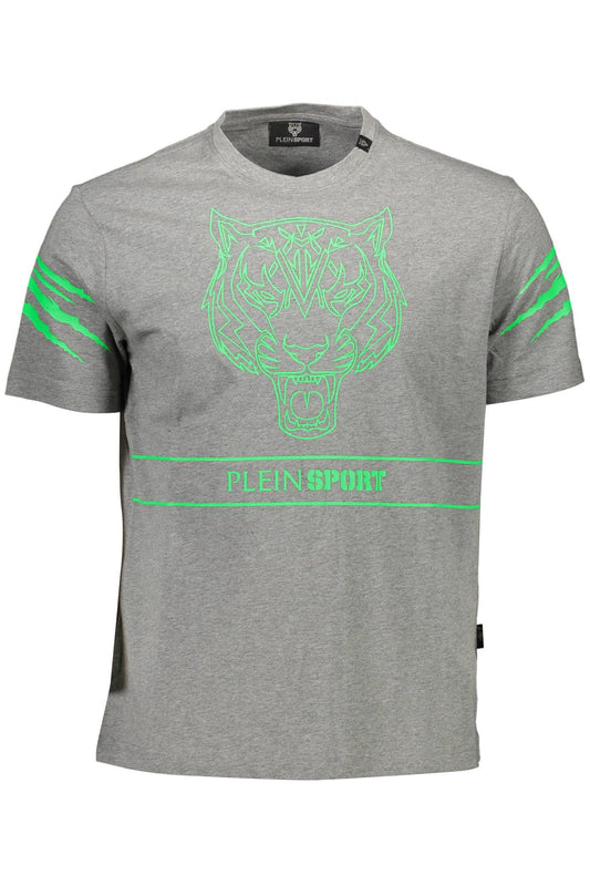 Gray Cotton Men T-Shirt