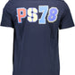 Blue Cotton Men T-Shirt