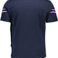Blue Cotton Men T-Shirt