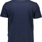 Blue Cotton Men T-Shirt