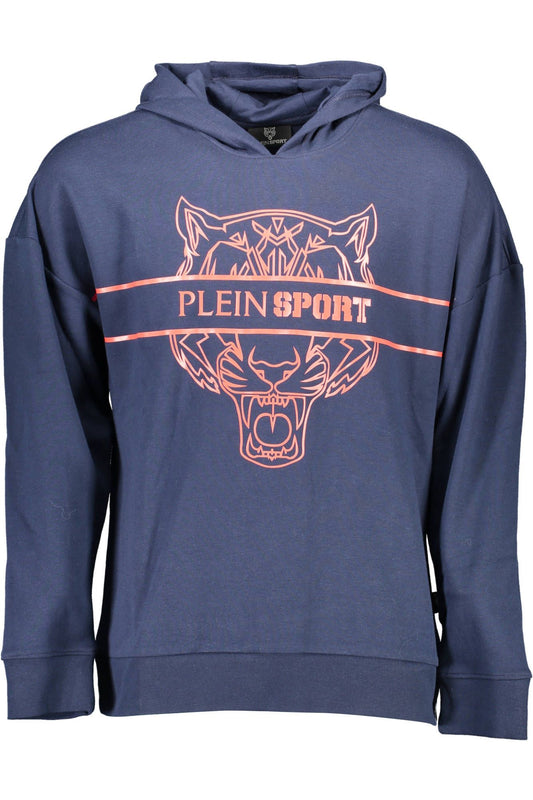Blue Cotton Men Sweatshirt