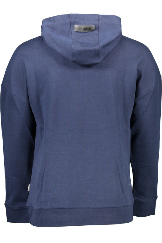 Blue Cotton Men Sweatshirt