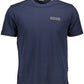 Blue Cotton Men T-Shirt