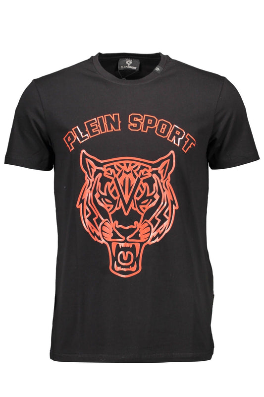 Black Cotton Men T-Shirt